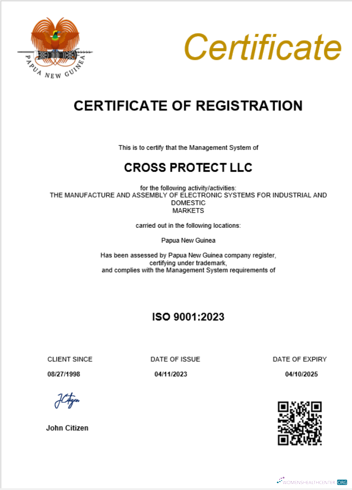Papua New Guinea business registration certificate Word and PDF template
